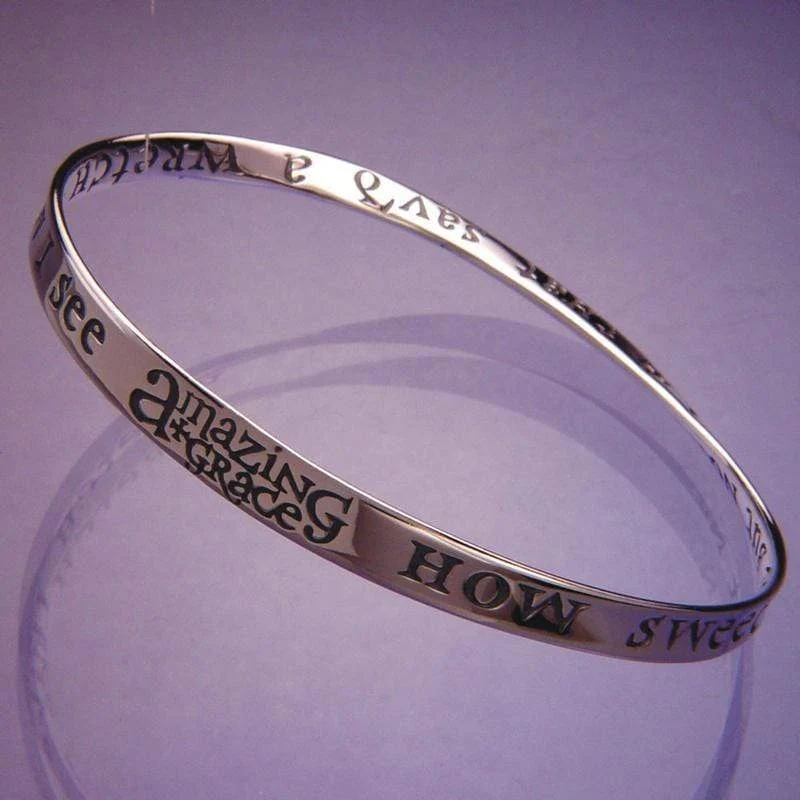 Amazing Grace Sterling Silver Mobius Bracelet - Image 2