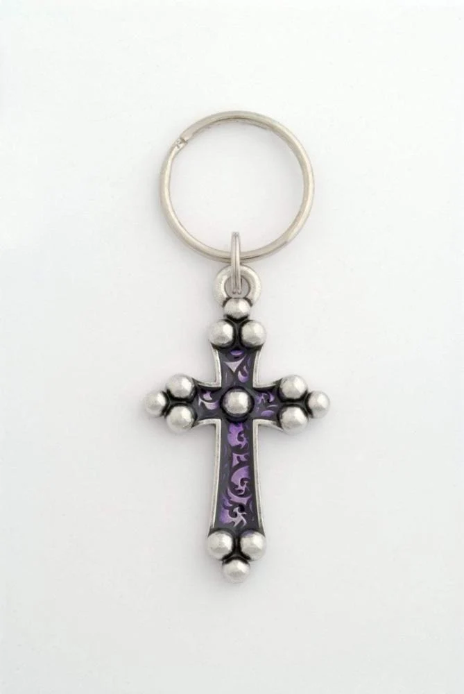 Believe Cross Keychain