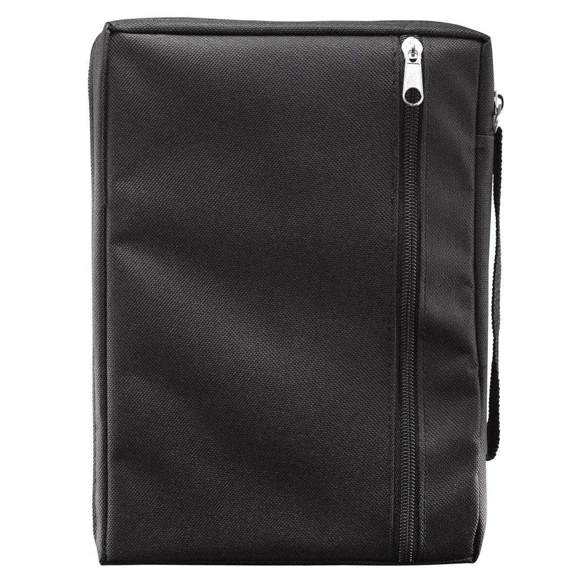 Black Polyester Canvas Bible Cover - Image 2