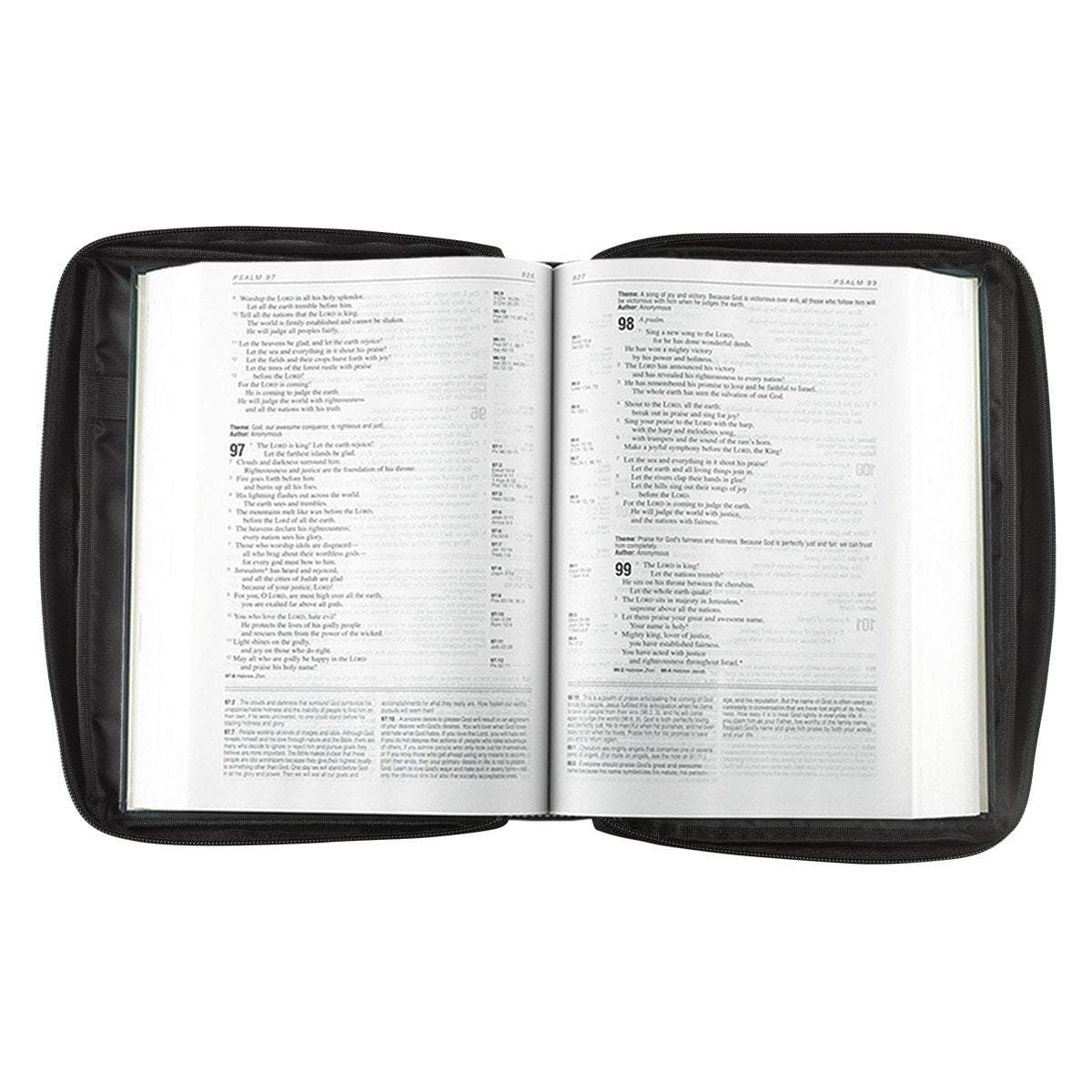 Black Polyester Canvas Bible Cover - Image 3