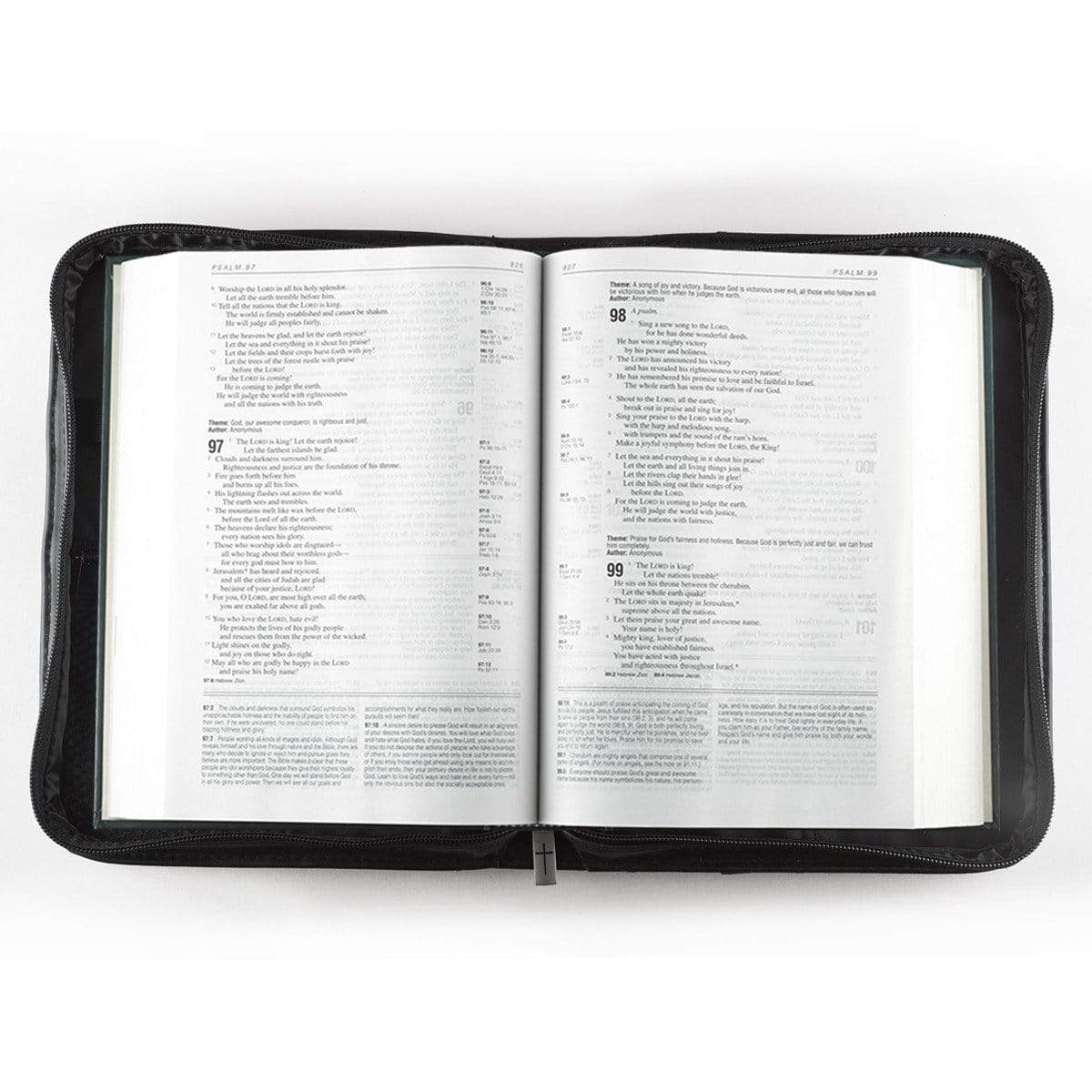 Classic Black Bible Cover With Faith Badge - Image 3