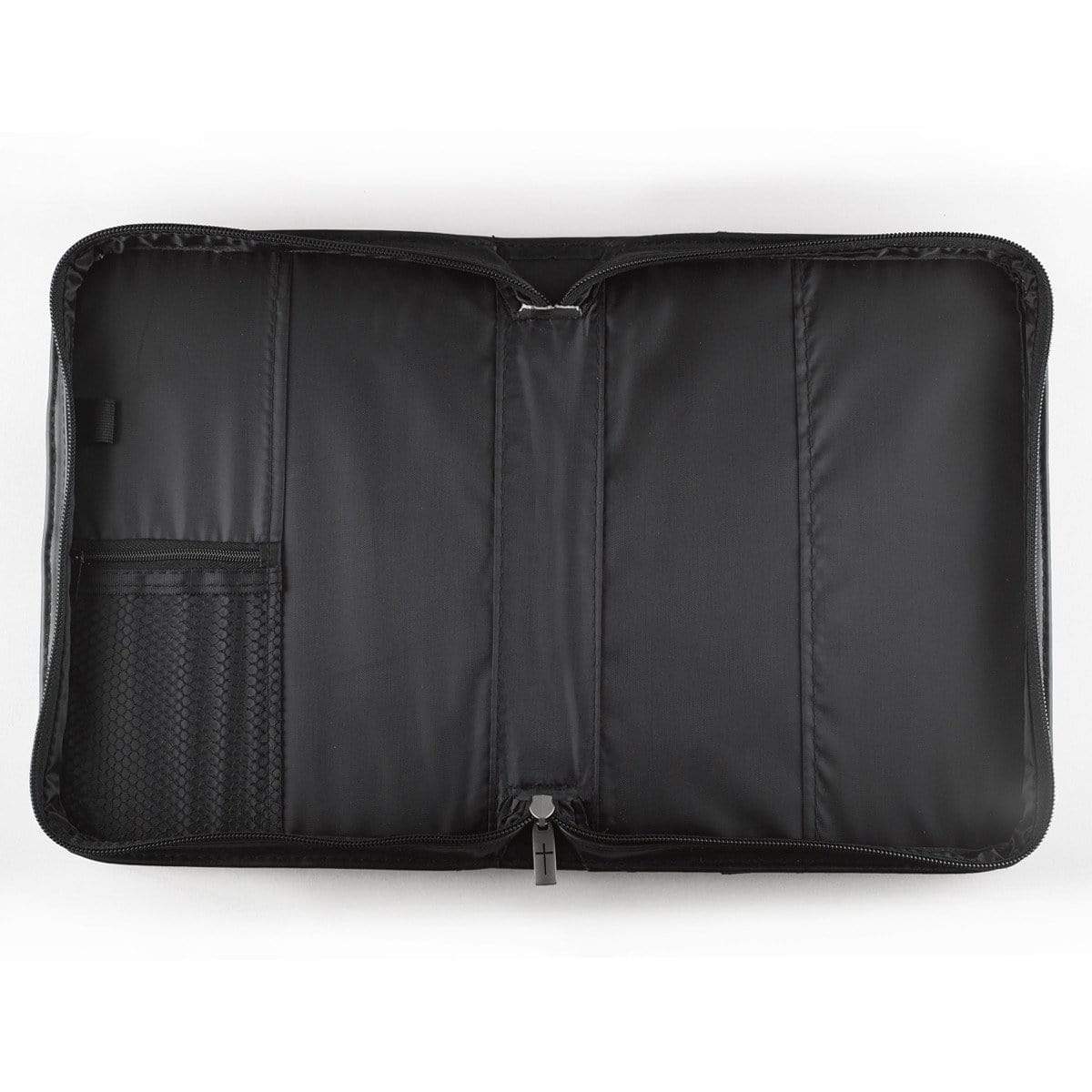 Classic Black Bible Cover With Faith Badge - Image 4