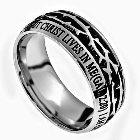 Men's Crown Of Thorns Ring Crucified With Christ - Image 2