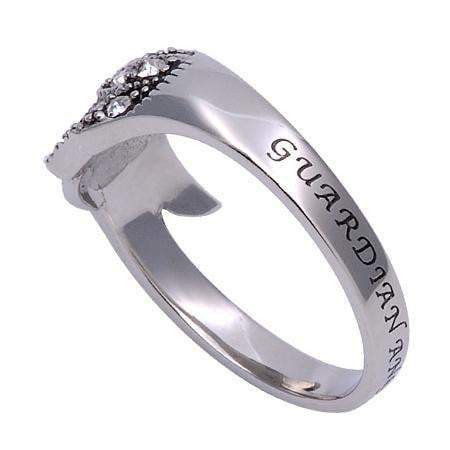 CZ Angel Wing Ring Psalm 91:11 - Image 2