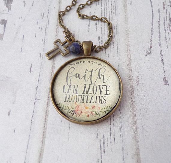 Women's Faith Can Move Mountains Necklace
