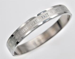 Faith Hope Love Bangle Bracelet