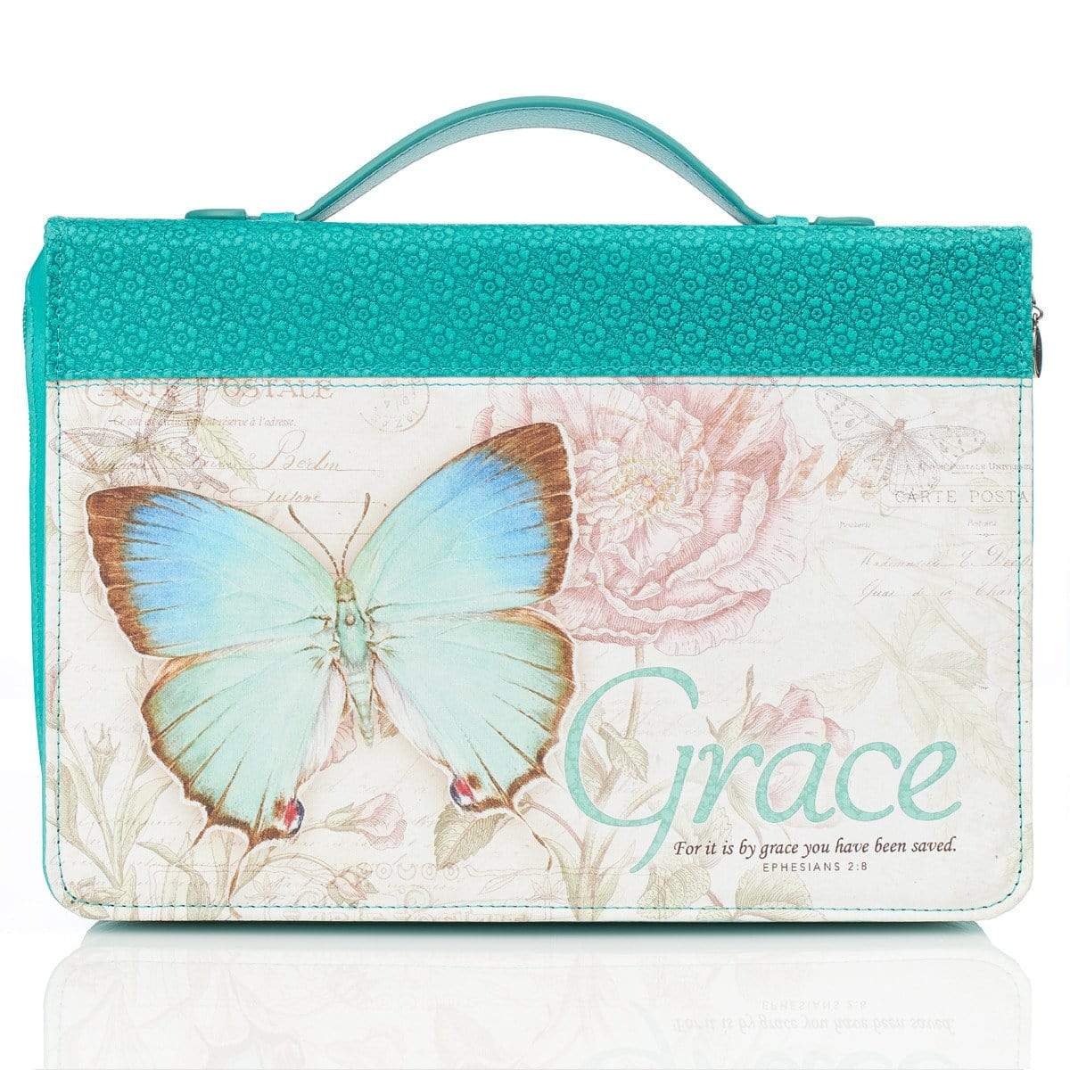 Grace Bible Cover In Teal