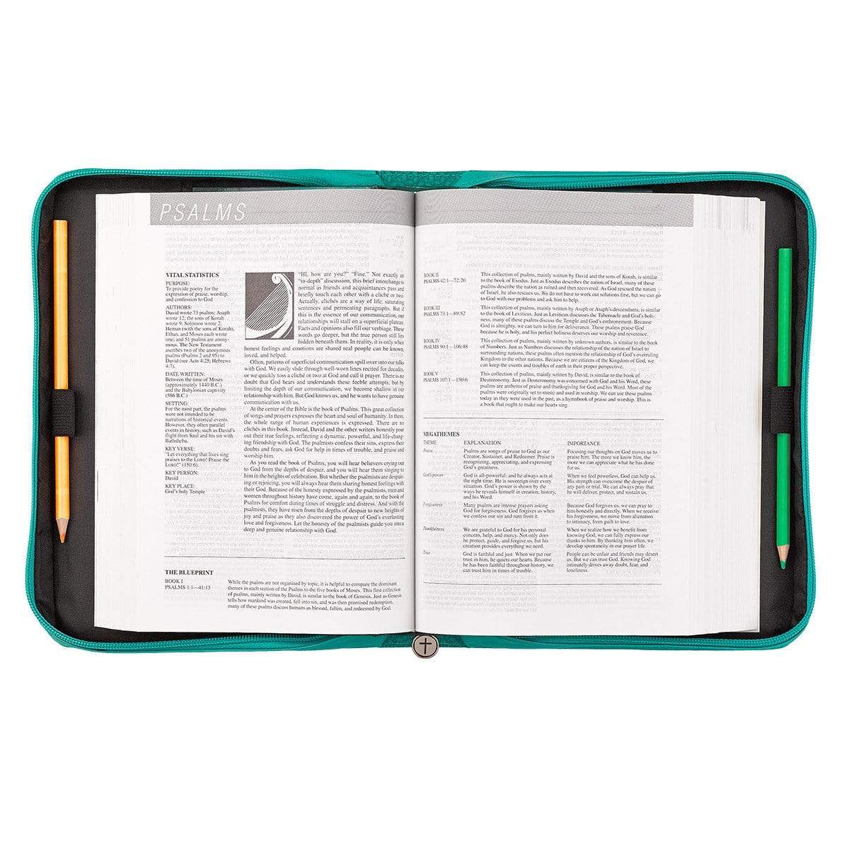 Grace Bible Cover In Teal - Image 4