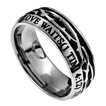 Men's Crown Of Thorns Ring True Love Waits - Image 2
