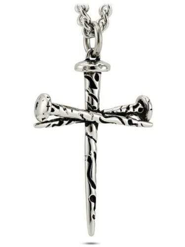 Men's Nail Cross Necklace John 19:30 It Is Finished