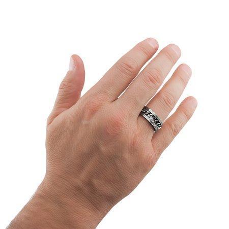 Men's Silver Chain Ring No Weapon - Image 2
