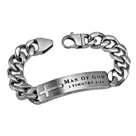 Men's Silver Neo Bracelet Man Of God