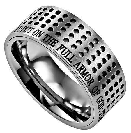 Men's Silver Sport Ring Armor Of God