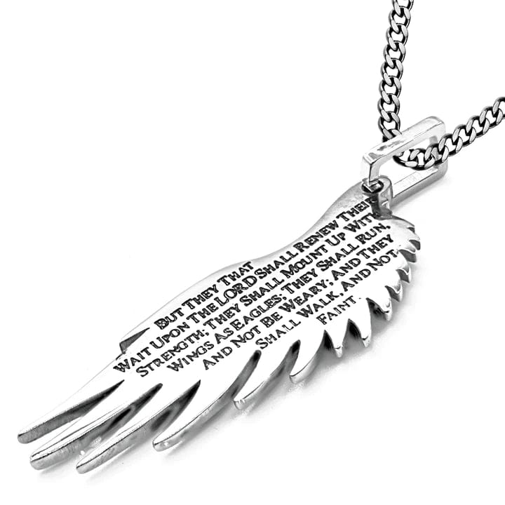Men's Stainless Steel Angel Wing Necklace - Image 2
