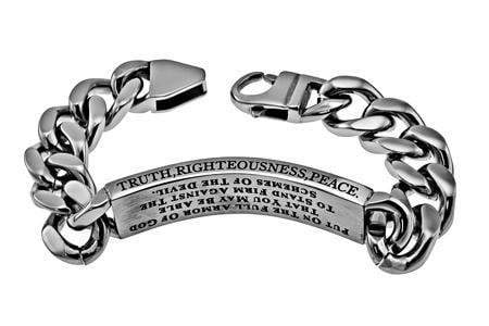 Men's Stainless Steel Armor Of God Cable Bracelet - Image 3