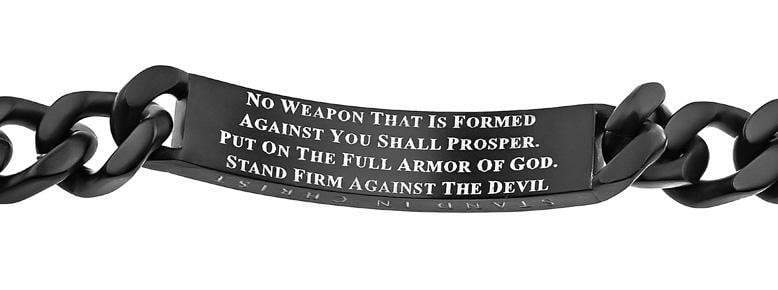 Men's Stainless Steel Black Sport Bracelet No Weapon - Image 2