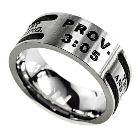 Men's Trust In The Lord Cable Ring - Image 2