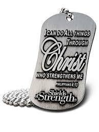 Philippians 4:13 Dog Tag Necklace - Image 2