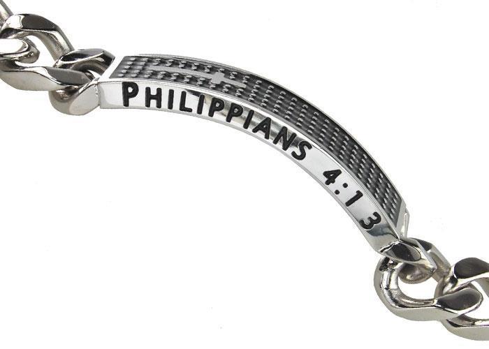 Philippians 4:13 Shield Cross Bracelet - Image 2