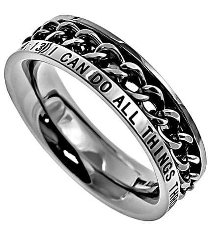 Philippians 4:13 Women's Chain Ring