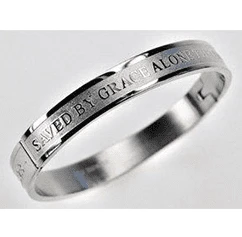 Saved By Grace Stainless Steel Bangle Bracelet