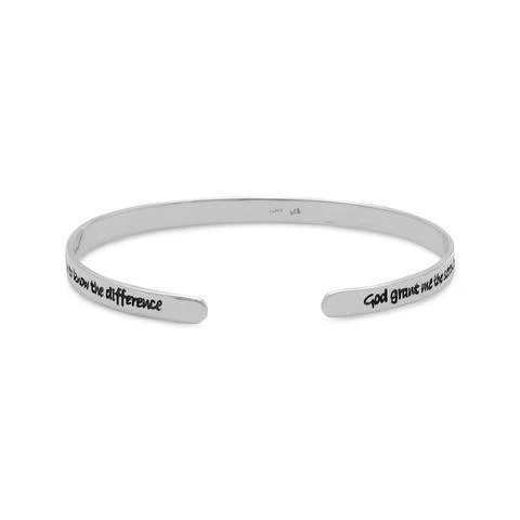 Serenity Prayer Bracelet - Sterling Silver - Image 2