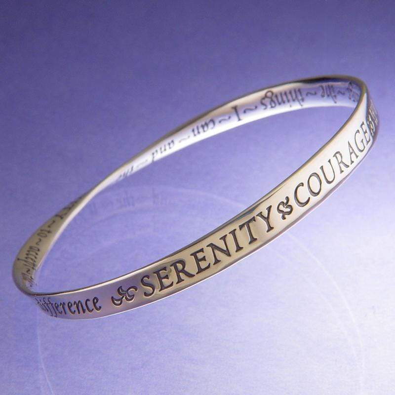 Sterling Silver Mobius Serenity Prayer Bracelet - Image 2