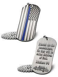 Thin Blue Line Dog Tag Necklace - Image 2