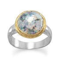 Two Tone Ancient Roman Glass Ring