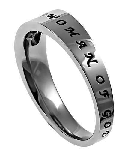 Women Of God Solitaire Cross Ring - Image 2