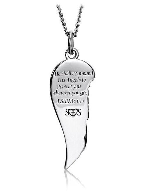 Women's Angel Wing Necklace With Swarovski Crystals - Image 2