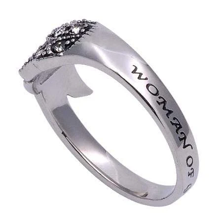 Women's Angel Wing Ring Woman of God - Image 2