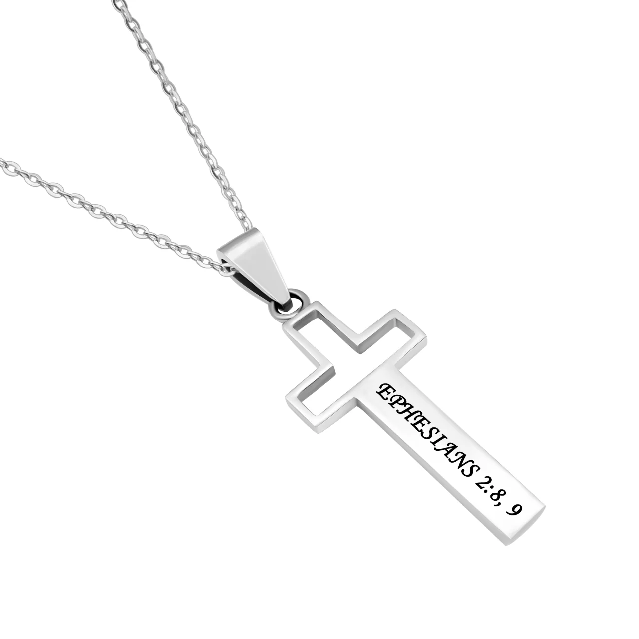 Women's CZ Cross Necklace Grace - Image 2