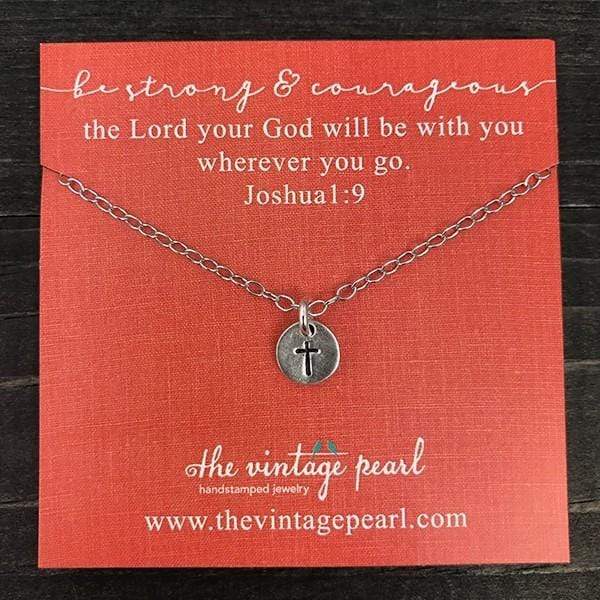 Women's Dainty Circle Cross Necklace - Image 2