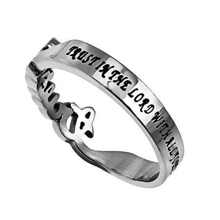 Women's Hand Writing Ring - Trust - Image 2