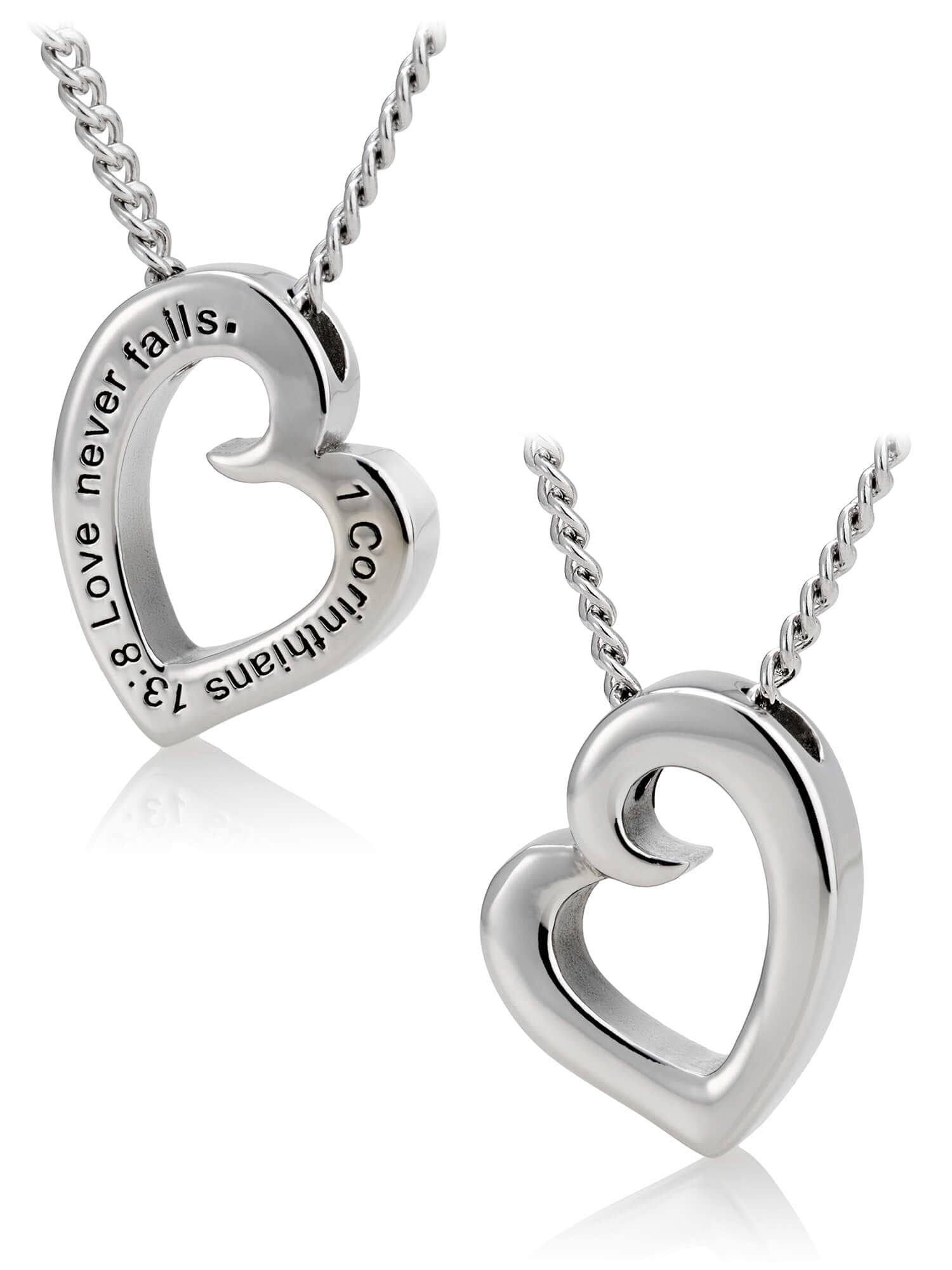 Women's Heart Necklace Love Never Fails - Image 2