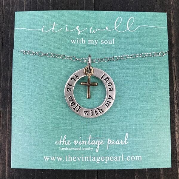 Women's It Is Well With My Soul Cross Necklace - Image 2