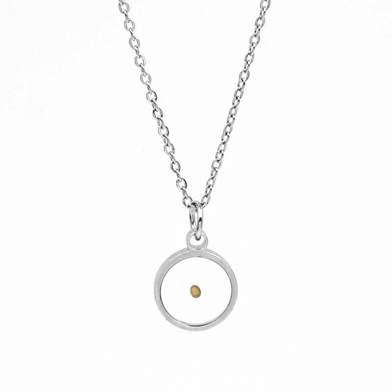Women's Mustard Seed Necklace Stainless Steel