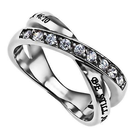 Women's Radiance Ring Be Still Bible Verse
