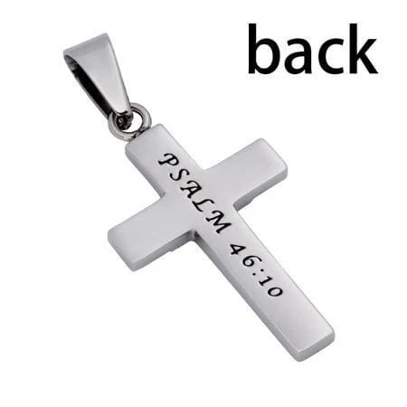 Women's Stainless Steel CZ Necklace Be Still - Image 2